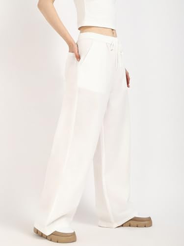 Tommy Hilfiger Relaxed-Fit Solid Mid Rise Trouser Ecru