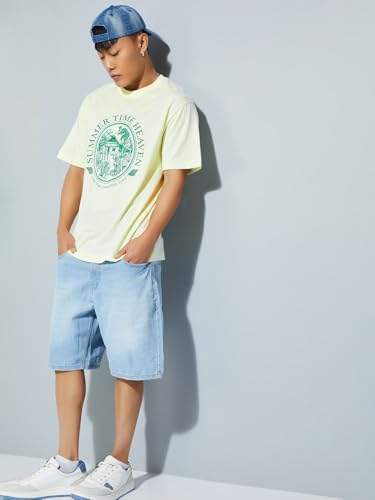 Max Men's Regular Fit T-Shirt (CABC25S603PT_Yellow