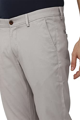 Men Grey Solid Trousers