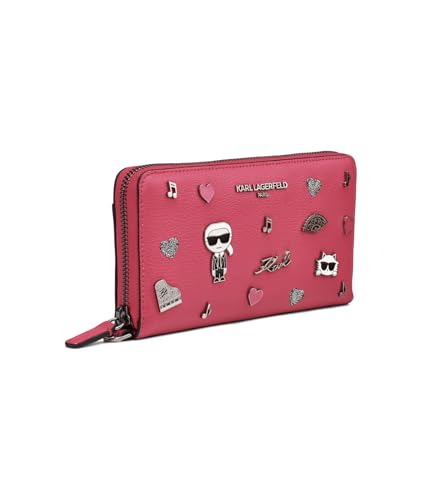 KARL LAGERFELD Women's Jacqueline SLG Wallet, Fuchsia, Medium, Jacqueline Slg Wallet