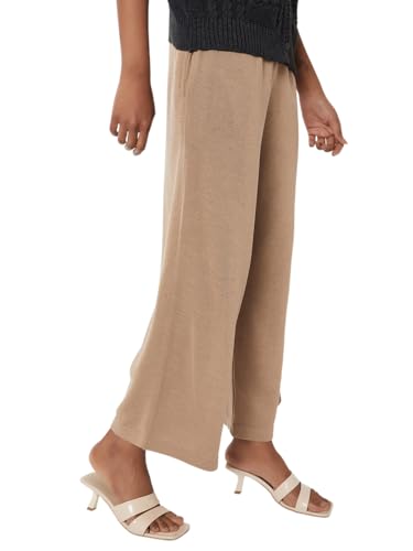 Max Women Knit Palazzos (Beige_L)