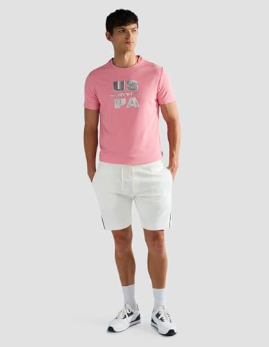 U.S. POLO ASSN. Brand Print Slim Fit Active T-Shirt Peach