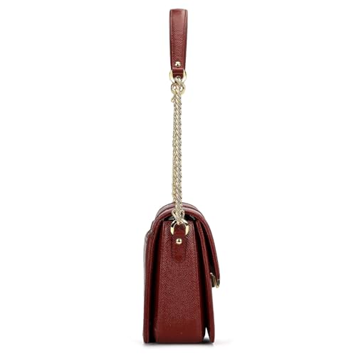 Da Milano Leather Red Shoulder Bag for Women (00870OL)