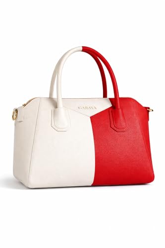 GABAYA Verisse Vegan Leather Handbag for Women | Dual Tone Structured Top Handle Bag | Stylish Designer Purse for Office, Party & Daily Use