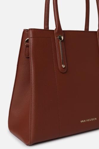 Women Brown Textured Casual Tote Bag