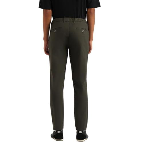 United Colors of Benetton Solid Relaxed Fit Pleated Trousers (Size: 38)-25P4CTWB0928I901 Green