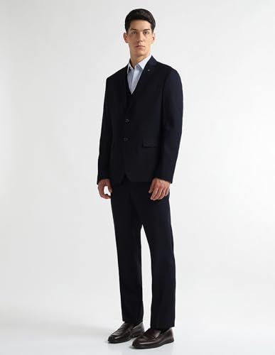 Arrow Men's Tailored Fit Three Piece Suit (ARAISU5603_Blue_42)