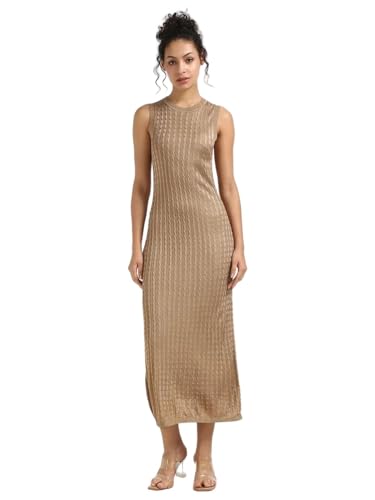 Viscose Round Neck Bodycon Dress