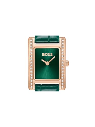 Boss Lucy Precious Qtz Basic Mini Green Rectangle Dial Women's Watch- 1502814