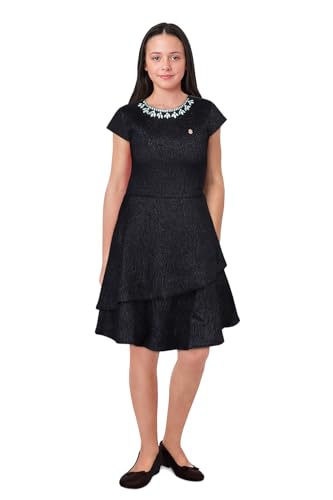 Allen Solly Girl's Synthetic A-Line Knee-Length Dress (AGDRCRGFY08715_Pink