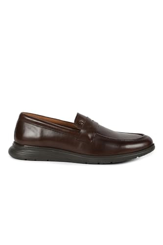 Louis Philippe Men Brown Solid Slip-on Formal Imported Premium Leather Light Weight Breathable Lining Slip Resistant Flexible Toe Shoes Euro- 40