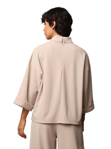 ONLY Women's Oversized Fit Beige Top