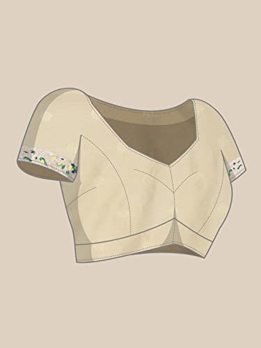 Pandadi Saree Women's Paithani Paithani Silk Saree With Blouse Piece (371PS22_Beige)