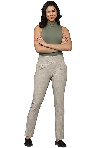 Allen Solly Women's Regular Pants (AHTPWRGFW26196_Beige