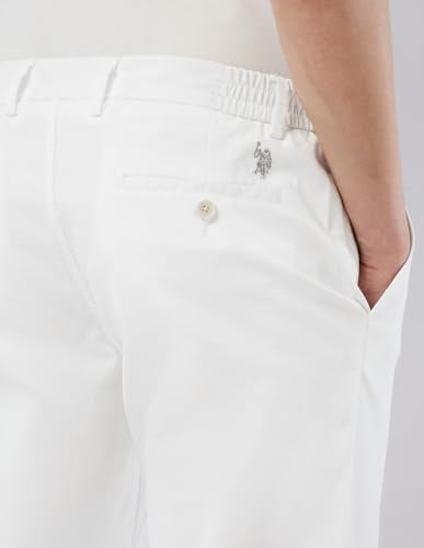 U.S.Polo ASSN. Men's Straight Casual Pants (USTRO046R_White