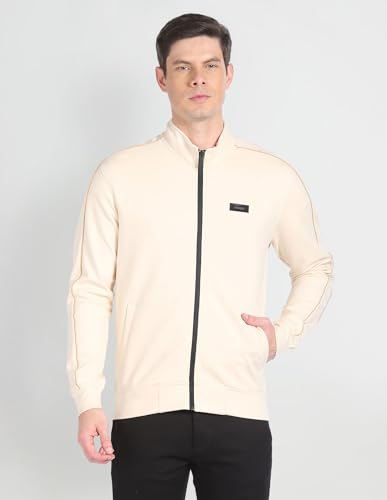 Arrow High Neck Panelled Sweatshirt Nude