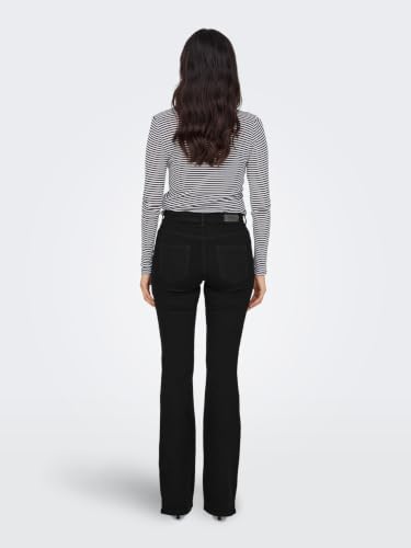 ONLY Fit & Flare Jeans(254578201_Black Denim_M)