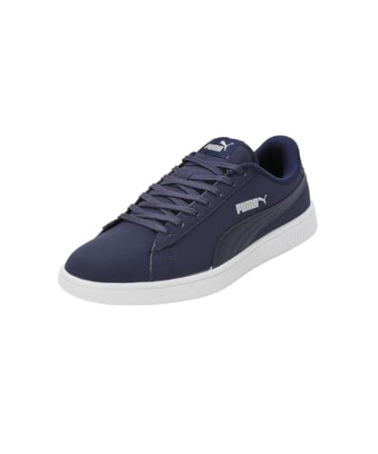 PUMA Unisex-Adult Smash V2 Buck Peacoat-Silver-White Sneaker - 11 UK (39571203)