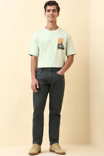 Men Grey Dark Wash Jeans