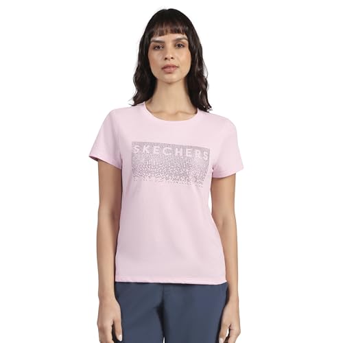 Skechers Women's Rhinestone Cascade Modern TEE (TS150A-WPK_L)
