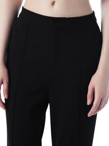ONLY Women's Solid Flared Black Pants