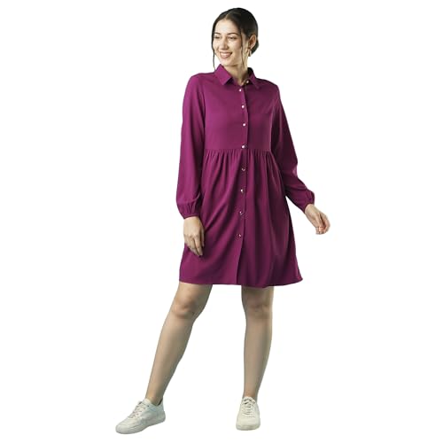 Globus Women Casual Dress (GS567333_Purple_L)