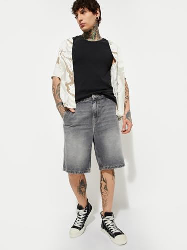Max URB_N Men Washed Jorts (Black_30)