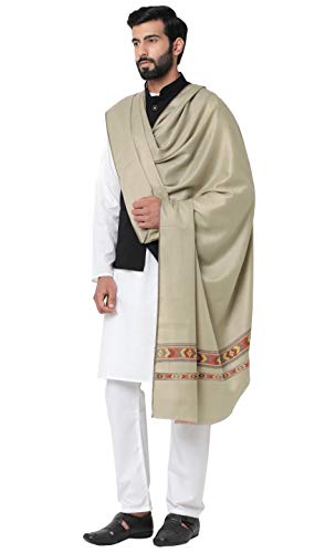 Weavers Villa Men's Kullu Design Wool Blend Lohi/Shawl [120 CM X 240 CM]