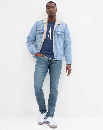 GAP Men’s Mid-Wash Skinny Fit Mid Rise Stretchable Jeans, Medium Blue,30/32