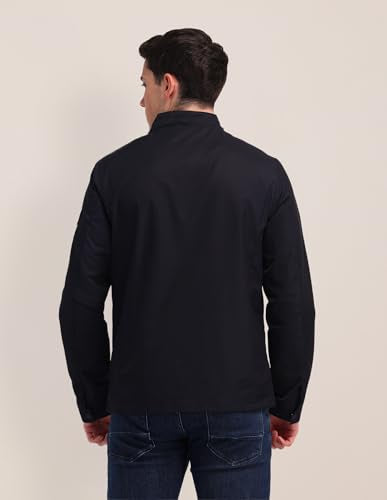 U.S. POLO ASSN. Mens Full Sleeve Transitional Jacket (USJCKS0654_NAVY_S)
