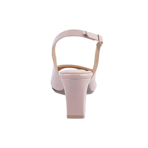 tresmode WHOU Beige Women's Dress Block Heel Sandals in Size 3 UK / 36 EU
