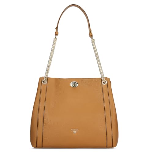 Da Milano Leather Shoulder Bag for Women - Caramel Brown (LB-00846B)