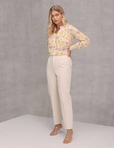 U.S. POLO ASSN. Women's Floral Print Polyester Top (UWAW22TOP019_Yellow_M)