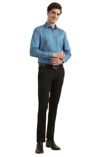 Allen Solly Men Blue Slim Fit Print Full Sleeves Formal Shirts