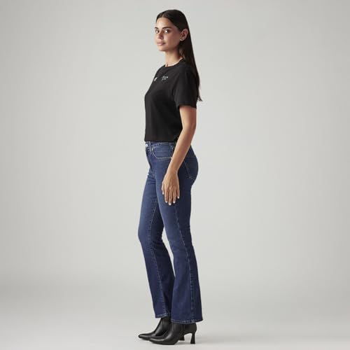 Levi's Women's 725 Dark Indigo Flared Fit High-Rise Jeans