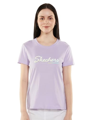 Skechers Women's Flower Doodle Branding TEE (TS0093ID-PRPW_L)