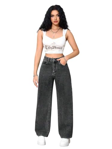 KOTTY Women Trendy Black Denim Loose Fit Casual Wear Jeans-X1_KTTLADIESJEANS848XL