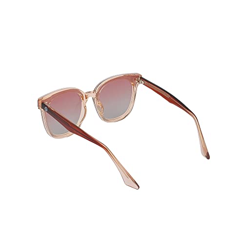Carlton London-Premium-Women's-Transparent & Pink Toned Polarised and UV Protected Lens Cateye Sunglasses
