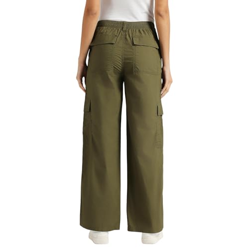 Pepe Jeans Women's Regular Casual Pants (PL211790_Light Green_Dark