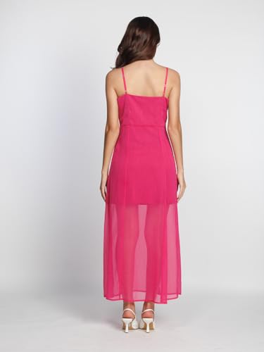 Zink London Women's Pink Solid Maxi Dress