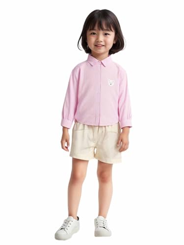Max Girl's Regular Fit Shirt (S825CWT02A_Peach Apricot
