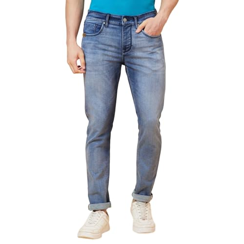 Being Human Light Tone Men Jeans (Size: 28)-BHDI24007-LIGHT Tone