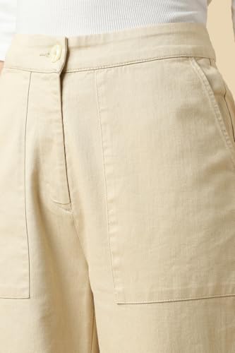 Allen Solly Women's Regular Casual Pants (AHTFCRGF142343_Beige