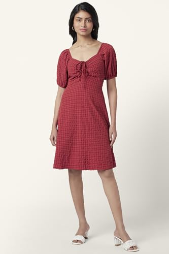 Women's Honey Rust Dress Slim Fit,Rust,2XL