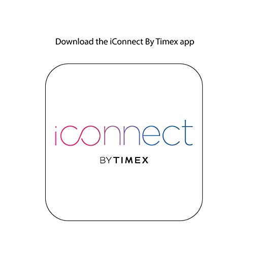 iConnect by Timex TW5M31300 Classic Square Gunmetal Smartwatch, Gray Silicone Strap