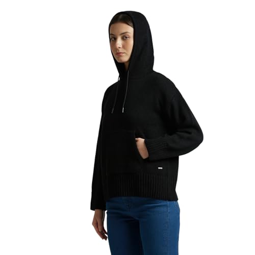 Pepe Jeans Women's Acrylic Modern Sweater (PL702298_Black