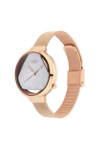 Titan Raga Moments of Joy Quartz Analog Black Dial Rose Gold Metal Strap Watch for Women - NT95134WM01