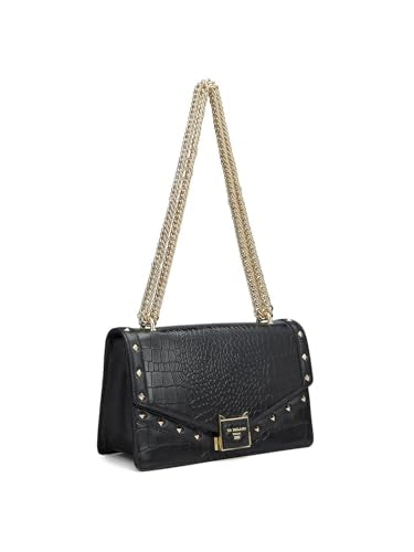 Da Milano Genuine Leather Black Shoulder Bag (00588C) (Small)