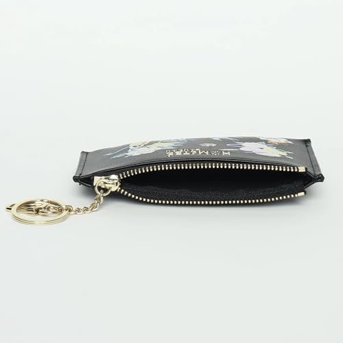 Hamster London Women Leather Millionaire Victoria Card Case with Zip-Black