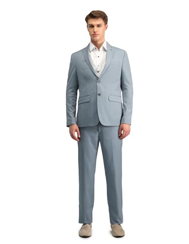 Arrow Men's Polyester Business Suit Vest (ARAISU5591_Light Grey